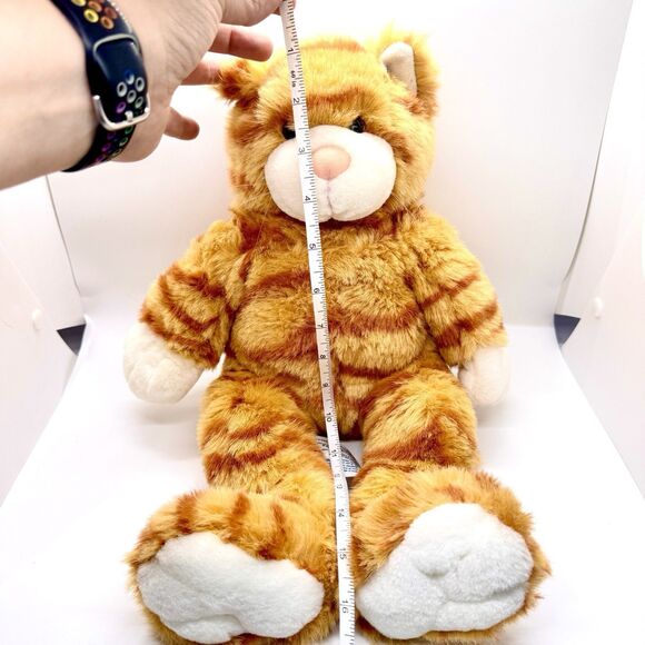 Build-A-Bear Orange Tabby Cat Plush 17” Striped Kitty Stuffed Animal w/ Sound - Picture 7 of 7
